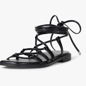 NWTIB Black Strappy Sandals by The Drop Sz 9.5 Black